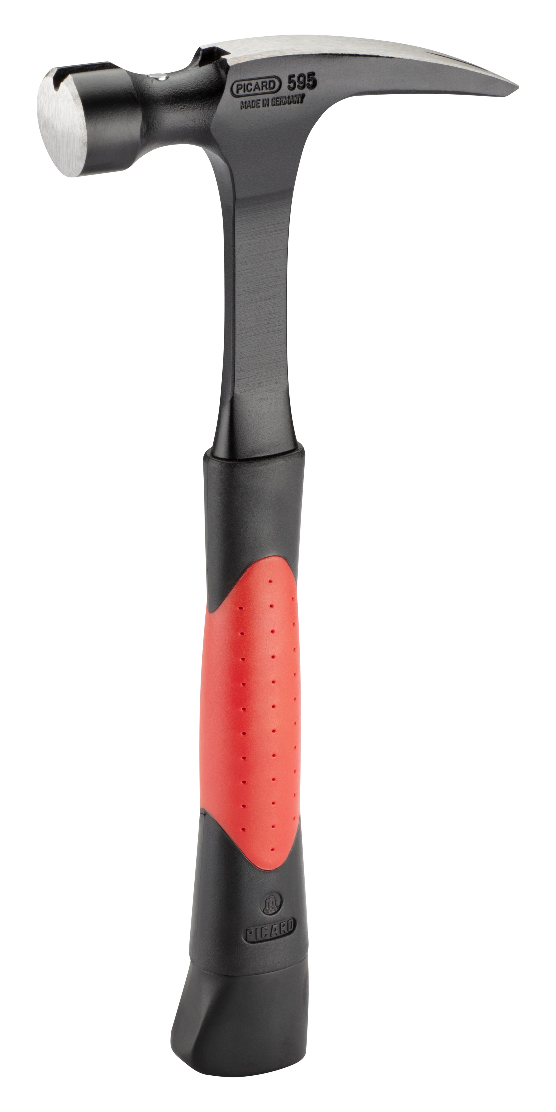 Full body view of German made plain face hammer ergonomic grip