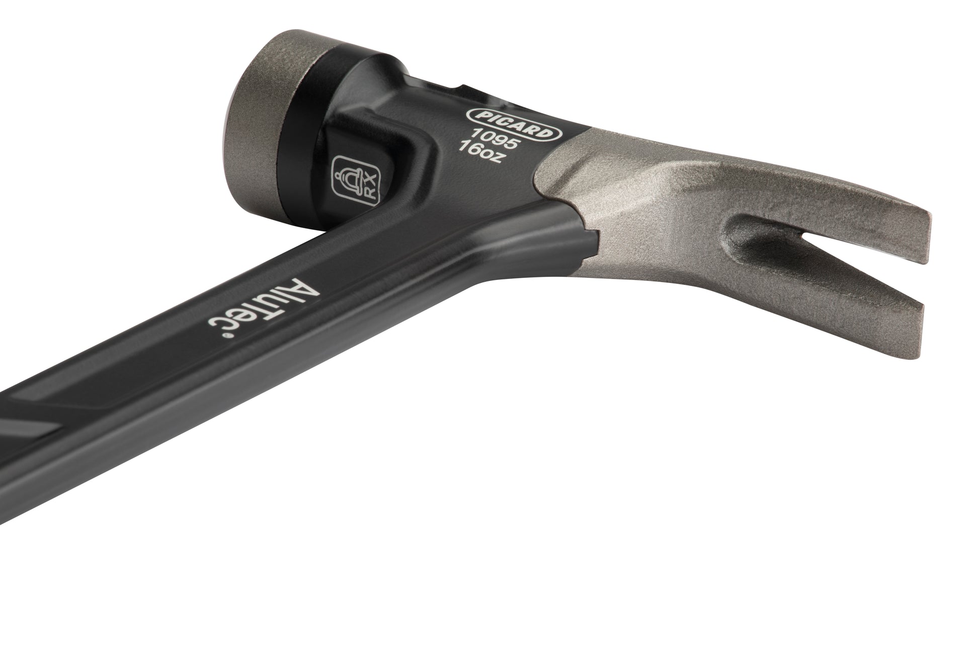 close up view of heavy duty Alutec rubber grip Rip  hammer.