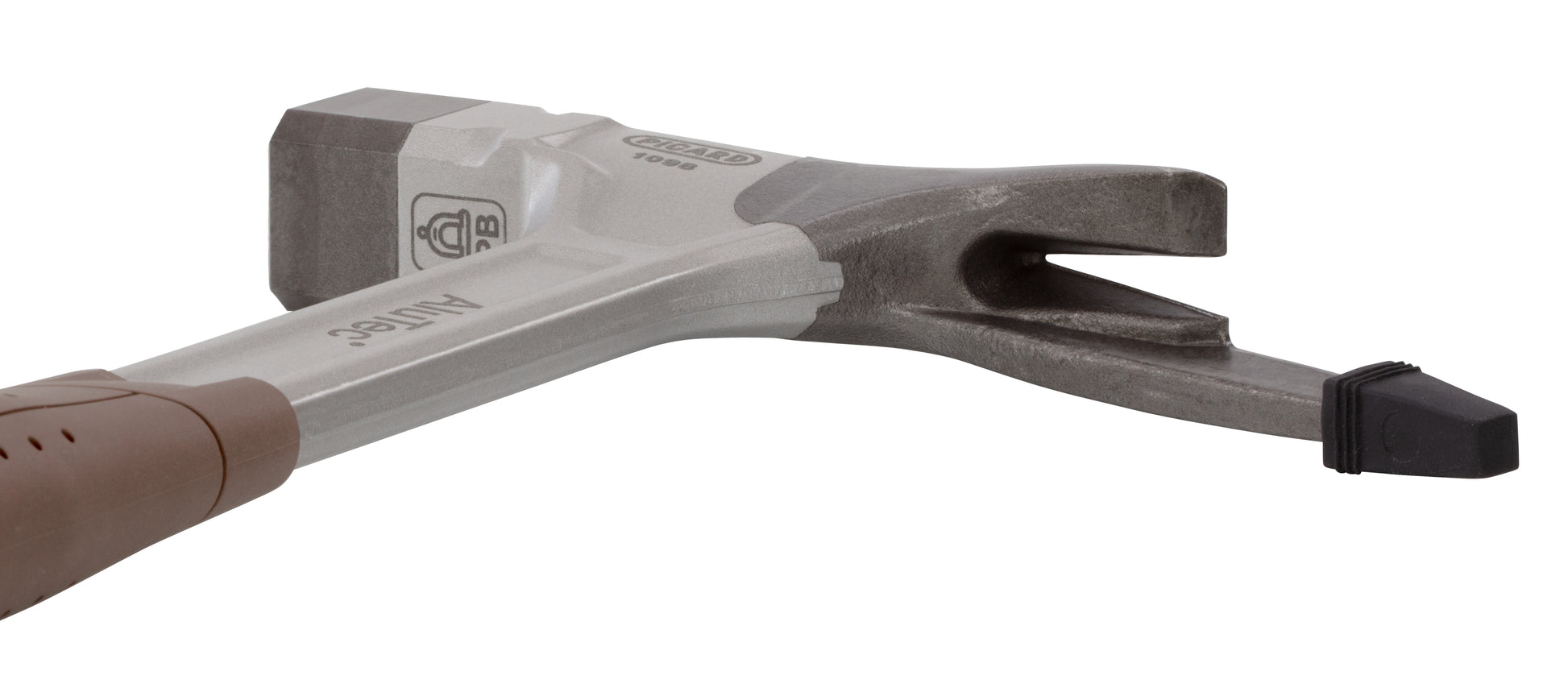 back view of heavy duty Alutec rubber grip carpenter hammer.