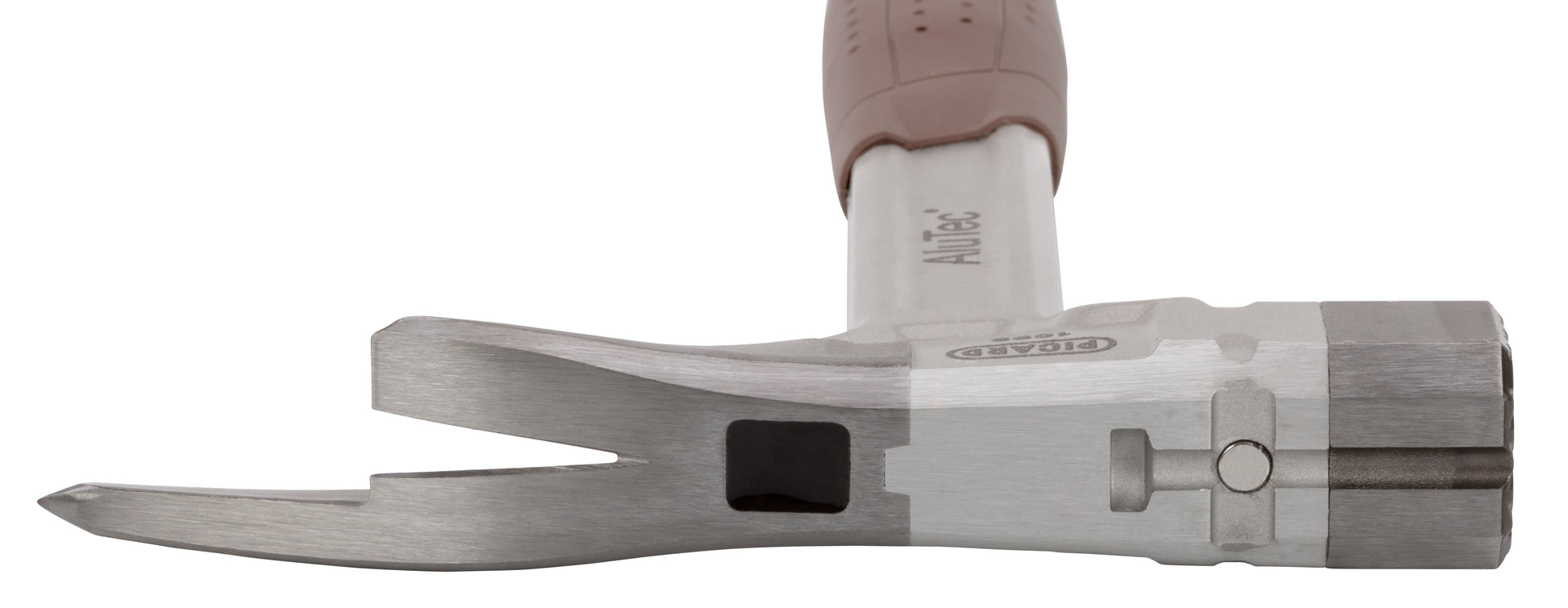 top view of heavy duty Alutec rubber grip carpenter hammer.