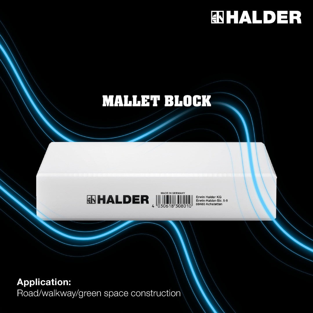 HALDER Halder Mallet Block, 2.37lb Rectangular Superplastic Block for Paver Work | 3688.001